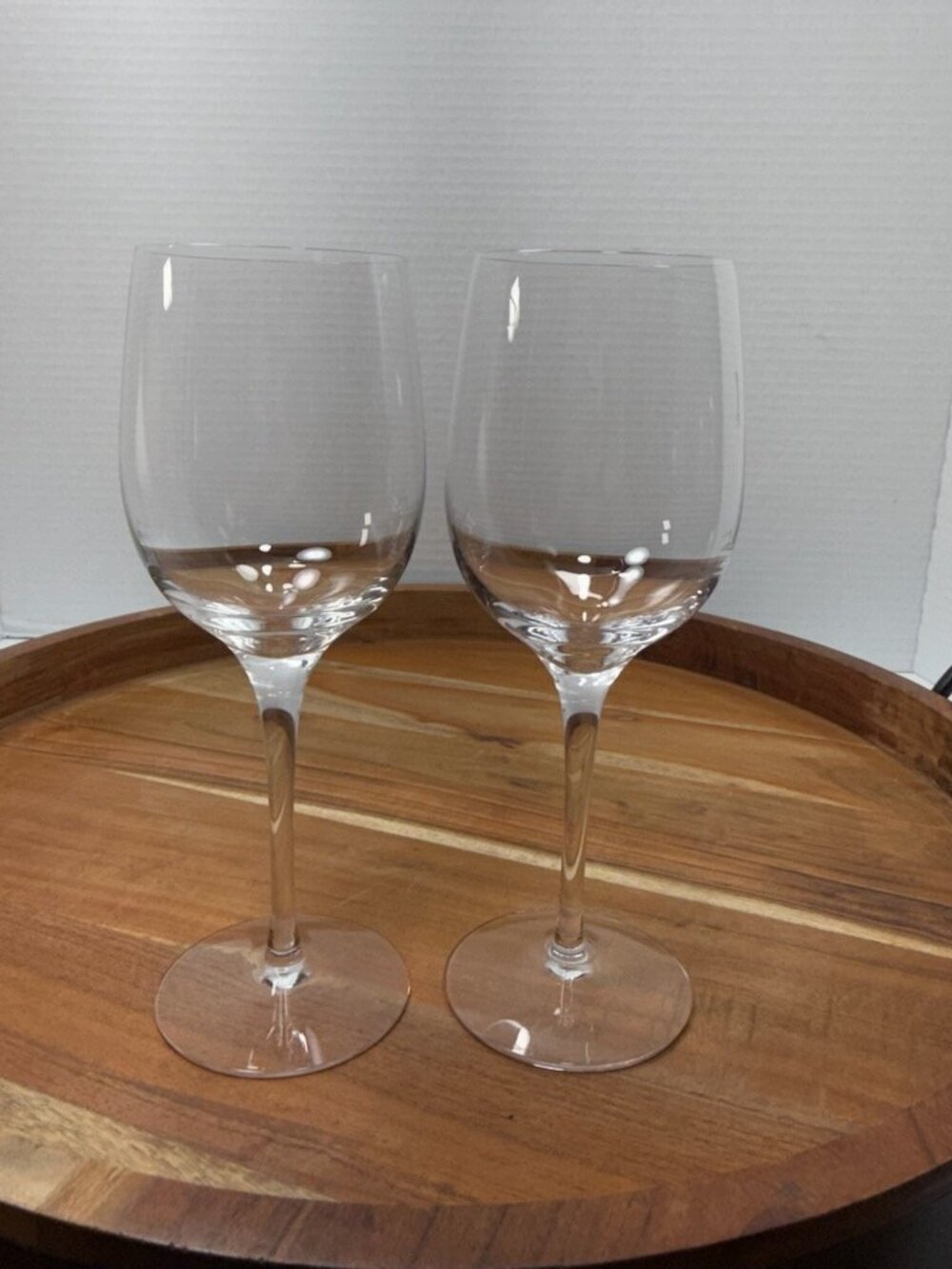 TIFFANY & Co Pair Signed Classic (U Shaped Bowl) 8" Wine Glass *See Description